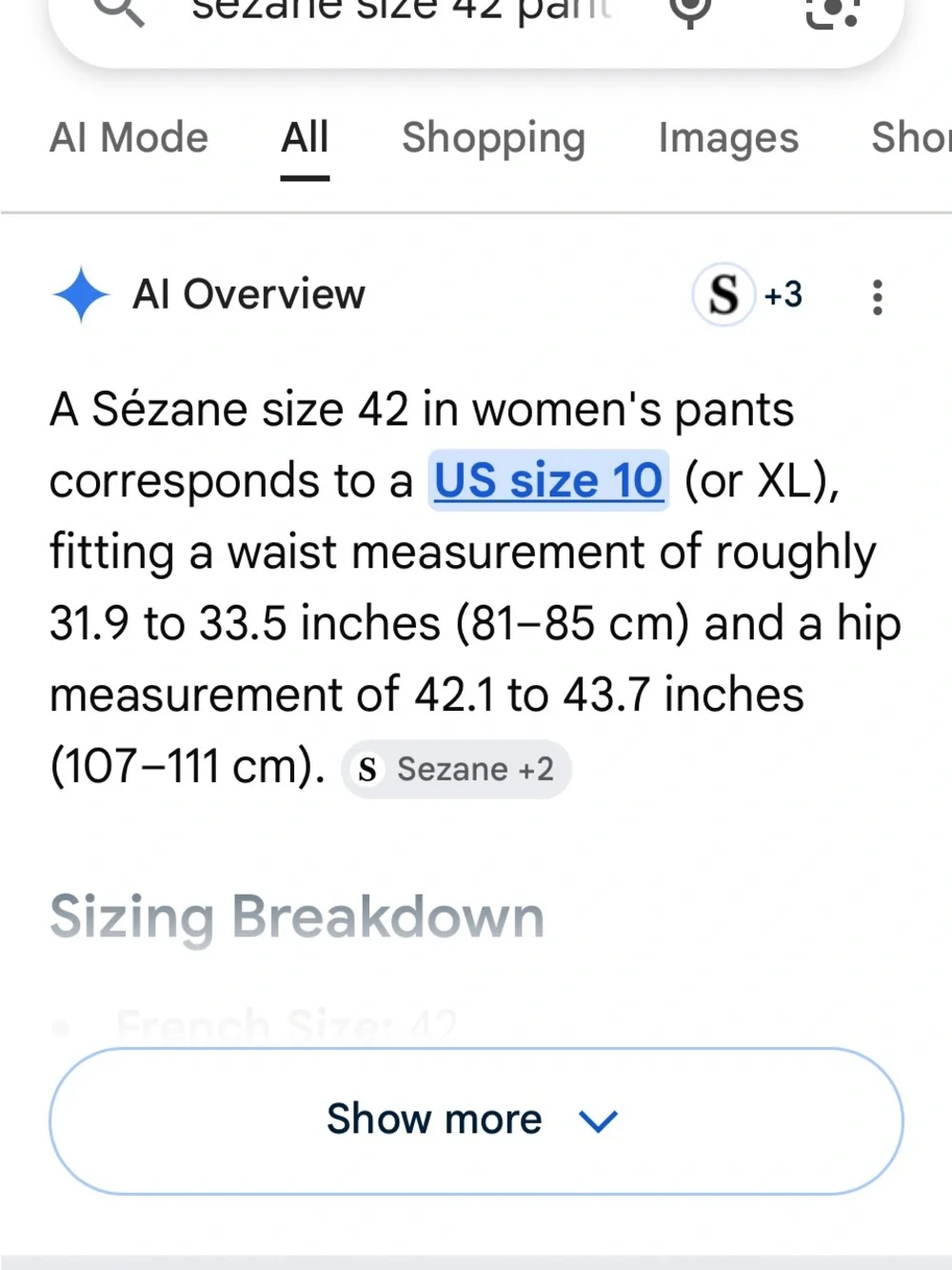 Sezane Le Crop denim size 42 (US 10) VGUC